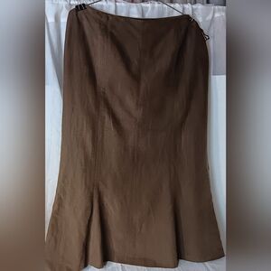 Jones New York Women's Size 16 Flared Hem Maxi Skirt Silk/Linen